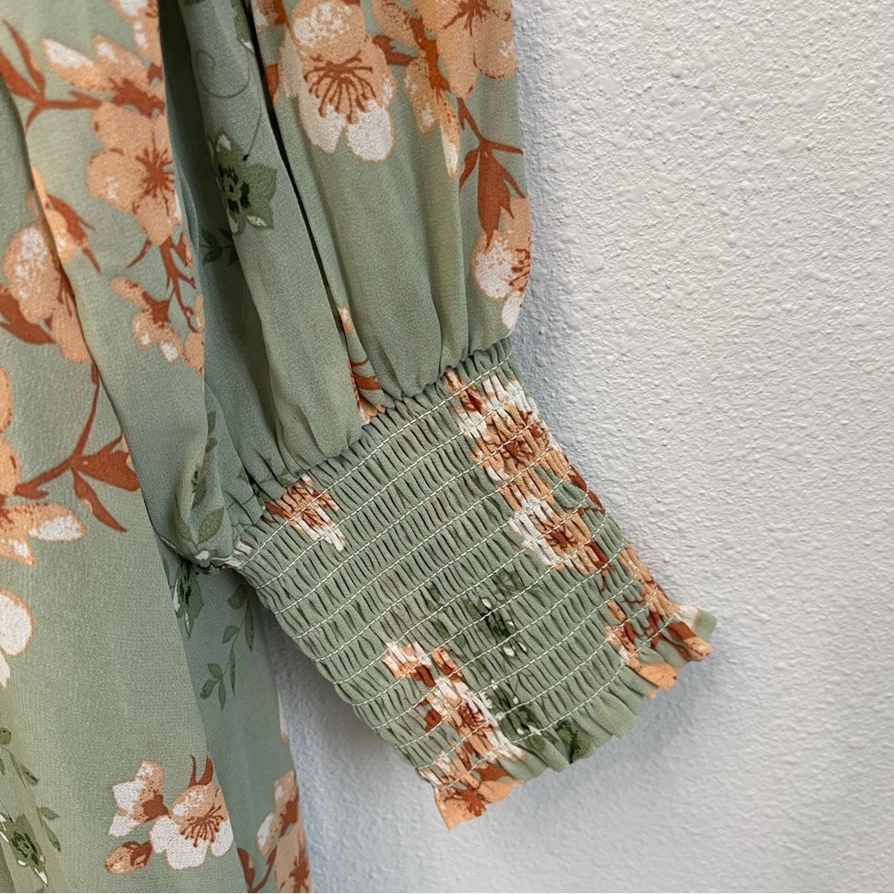 NWT Baltic Born Olivia Maxi Dress in Sage + Peach Floral, Size XL - Picture 6 of 6